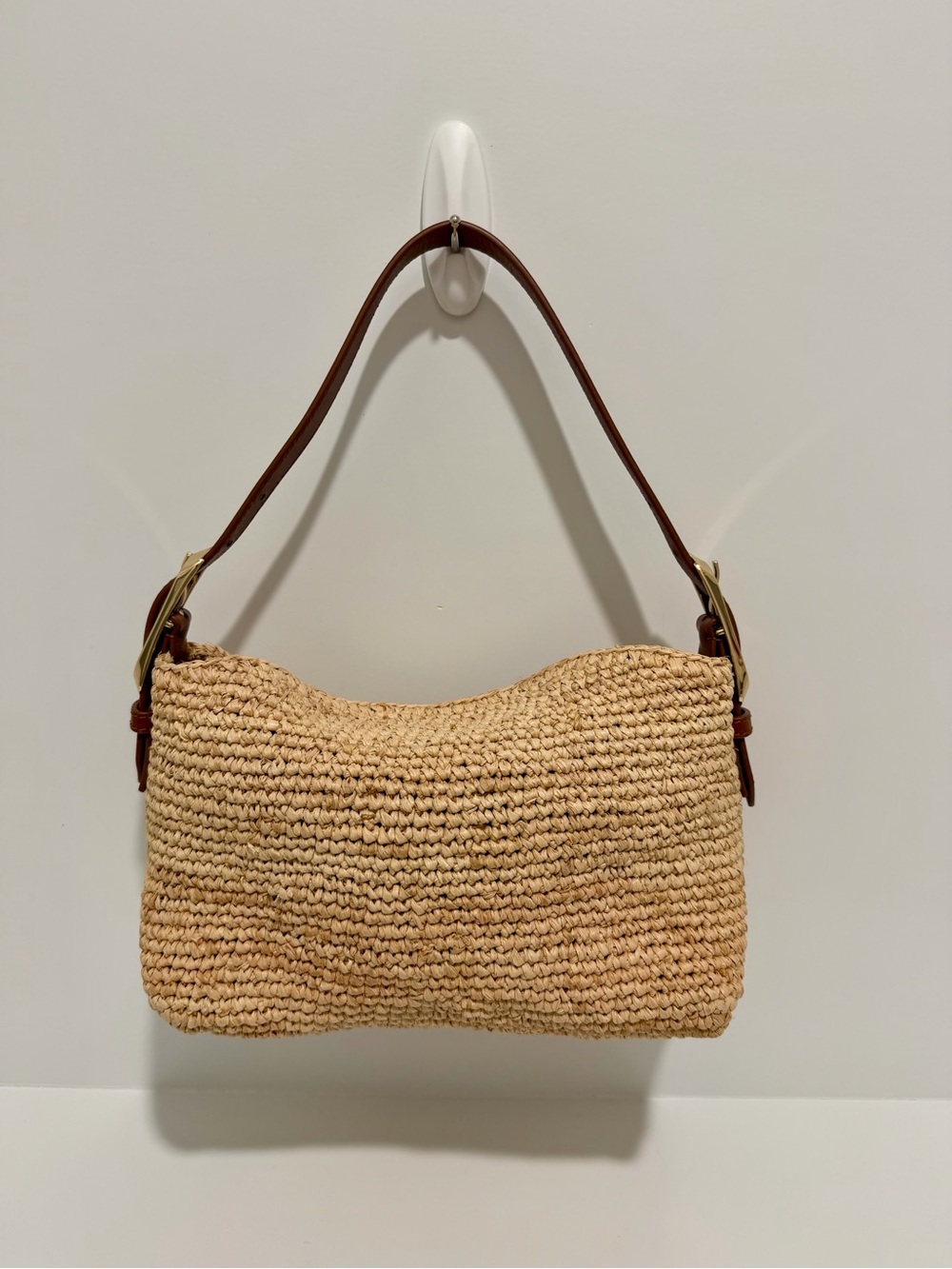 NEW J. Crew Berkeley small hand knotted shoulder bag in natural raffia CR882 - Picture 11 of 16